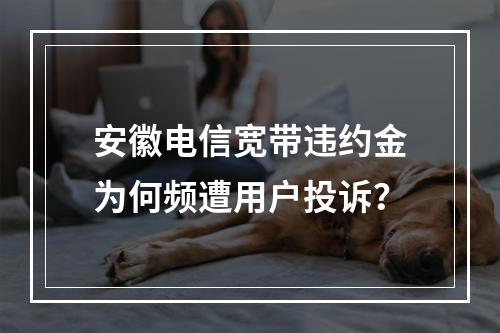 安徽电信宽带违约金为何频遭用户投诉？