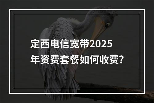 定西电信宽带2025年资费套餐如何收费？