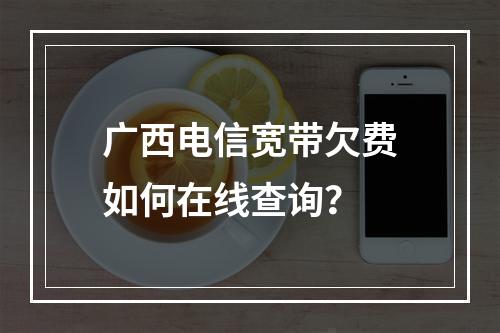 广西电信宽带欠费如何在线查询？