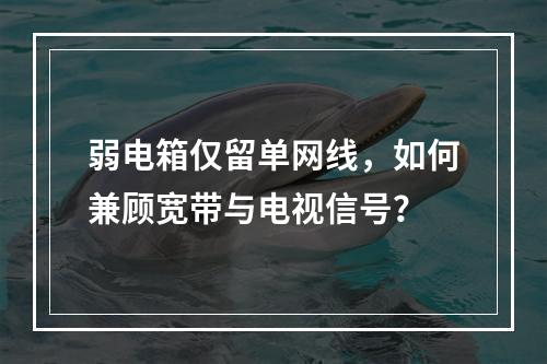 弱电箱仅留单网线，如何兼顾宽带与电视信号？