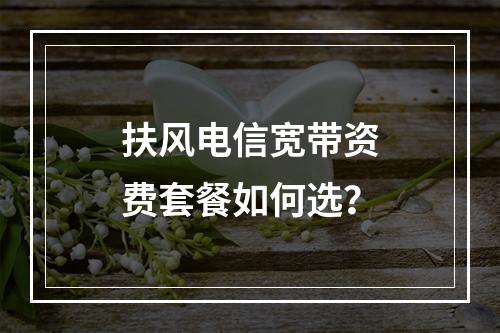 扶风电信宽带资费套餐如何选？