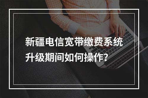 新疆电信宽带缴费系统升级期间如何操作？