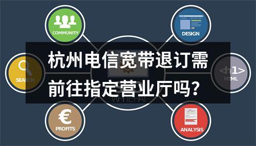 杭州电信宽带退订需前往指定营业厅吗？