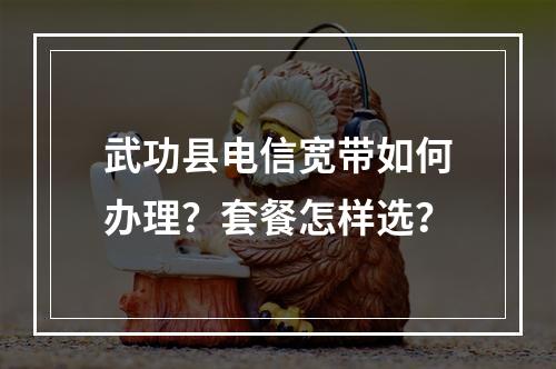 武功县电信宽带如何办理？套餐怎样选？