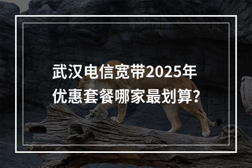 武汉电信宽带2025年优惠套餐哪家最划算？