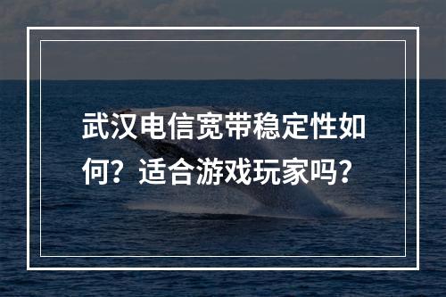 武汉电信宽带稳定性如何？适合游戏玩家吗？
