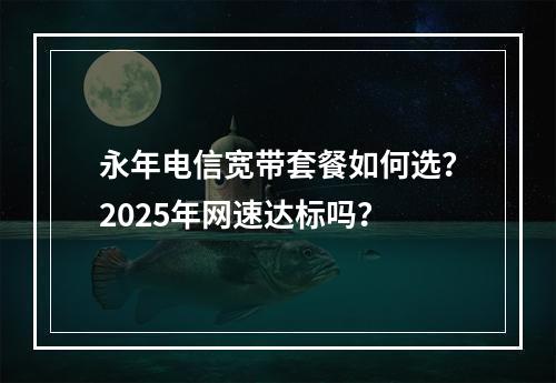 永年电信宽带套餐如何选？2025年网速达标吗？