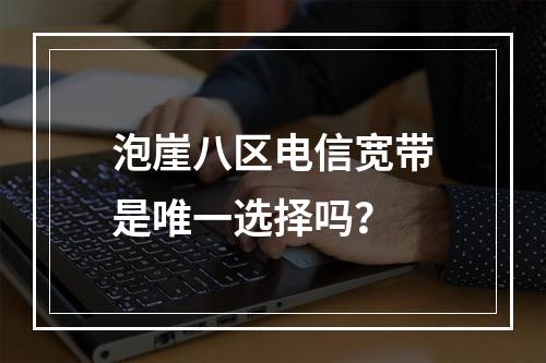 泡崖八区电信宽带是唯一选择吗？