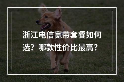浙江电信宽带套餐如何选？哪款性价比最高？