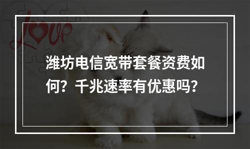 潍坊电信宽带套餐资费如何？千兆速率有优惠吗？