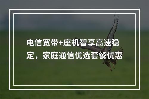 电信宽带+座机智享高速稳定，家庭通信优选套餐优惠