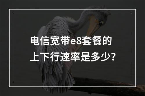 电信宽带e8套餐的上下行速率是多少？