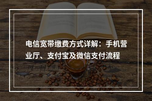 电信宽带缴费方式详解：手机营业厅、支付宝及微信支付流程