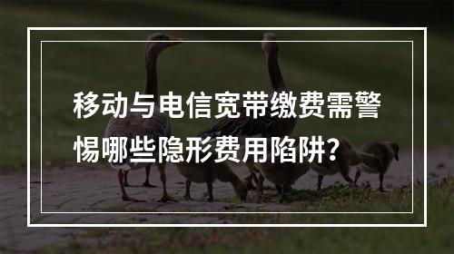 移动与电信宽带缴费需警惕哪些隐形费用陷阱？