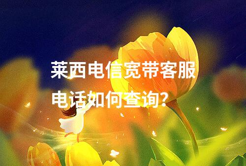莱西电信宽带客服电话如何查询？