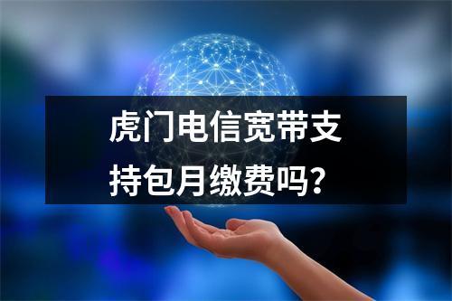 虎门电信宽带支持包月缴费吗？
