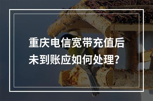 重庆电信宽带充值后未到账应如何处理？