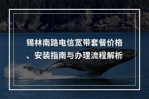 锡林南路电信宽带套餐价格、安装指南与办理流程解析