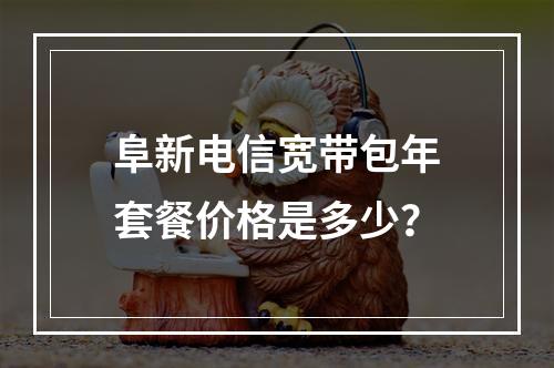 阜新电信宽带包年套餐价格是多少？