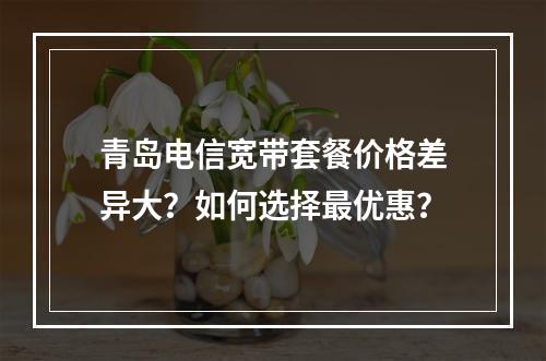青岛电信宽带套餐价格差异大？如何选择最优惠？