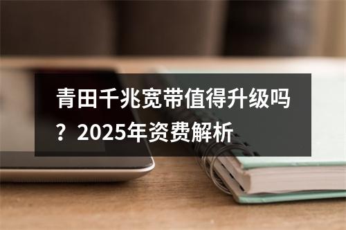 青田千兆宽带值得升级吗？2025年资费解析