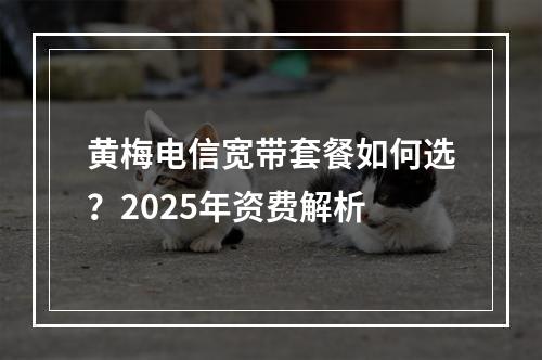 黄梅电信宽带套餐如何选？2025年资费解析