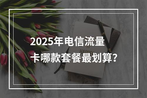 2025年电信流量卡哪款套餐最划算？