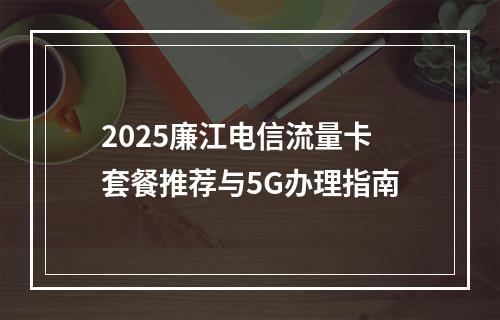 2025廉江电信流量卡套餐推荐与5G办理指南