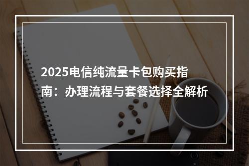 2025电信纯流量卡包购买指南：办理流程与套餐选择全解析