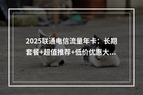 2025联通电信流量年卡：长期套餐+超值推荐+低价优惠大促