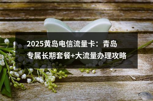 2025黄岛电信流量卡：青岛专属长期套餐+大流量办理攻略