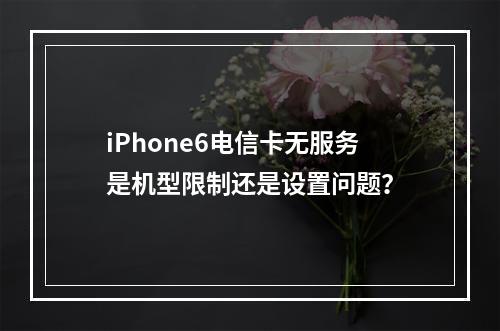 iPhone6电信卡无服务是机型限制还是设置问题？