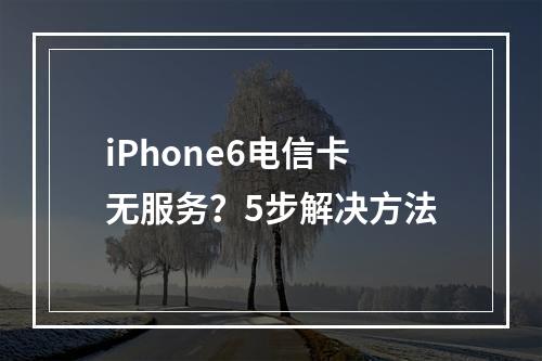 iPhone6电信卡无服务？5步解决方法