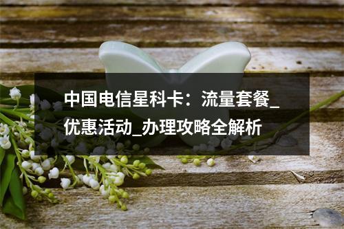 中国电信星科卡：流量套餐_优惠活动_办理攻略全解析