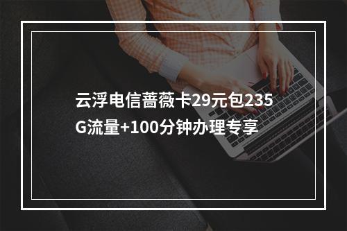 云浮电信蔷薇卡29元包235G流量+100分钟办理专享