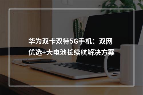 华为双卡双待5G手机：双网优选+大电池长续航解决方案