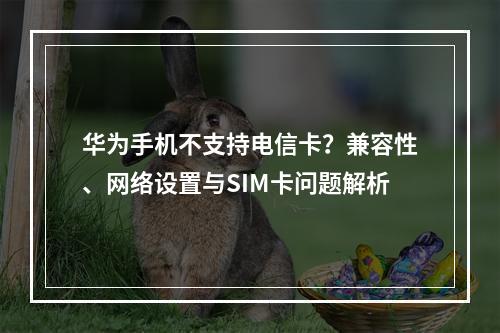 华为手机不支持电信卡？兼容性、网络设置与SIM卡问题解析