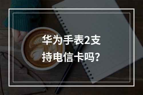 华为手表2支持电信卡吗？
