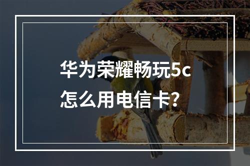 华为荣耀畅玩5c怎么用电信卡？
