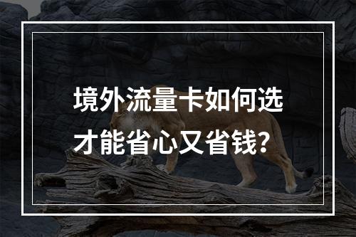 境外流量卡如何选才能省心又省钱？