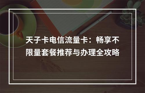 天子卡电信流量卡：畅享不限量套餐推荐与办理全攻略