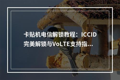 卡贴机电信解锁教程：ICCID完美解锁与VoLTE支持指南