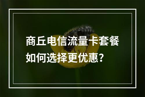商丘电信流量卡套餐如何选择更优惠？