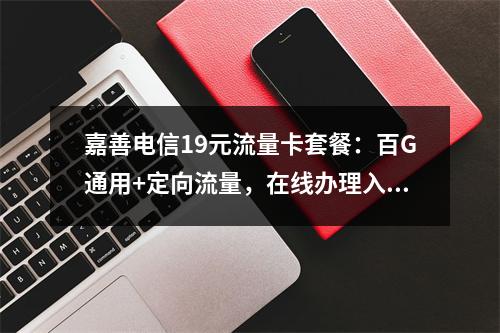 嘉善电信19元流量卡套餐：百G通用+定向流量，在线办理入口