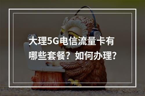 大理5G电信流量卡有哪些套餐？如何办理？