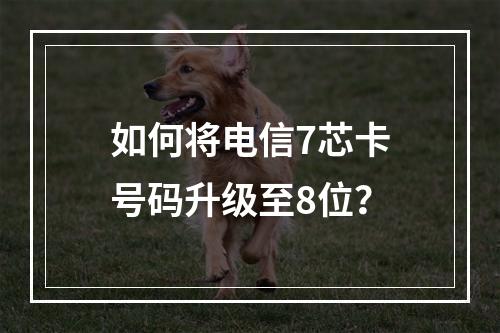 如何将电信7芯卡号码升级至8位？