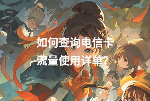 如何查询电信卡流量使用详单？