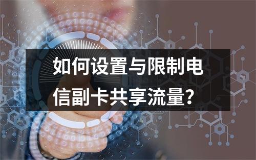 如何设置与限制电信副卡共享流量？