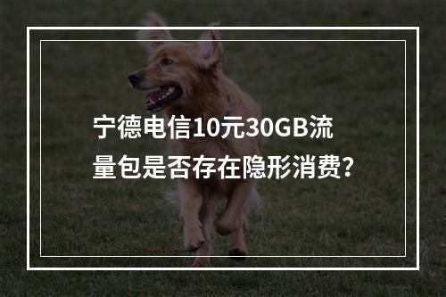 宁德电信10元30GB流量包是否存在隐形消费？