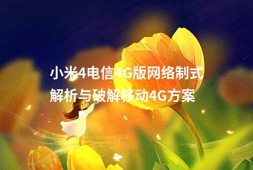小米4电信4G版网络制式解析与破解移动4G方案